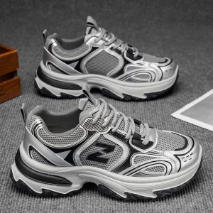 2025 New Thick - Soled Height - Increasing Men's Sneakers, Retro Style Mesh Breathable Versatile Casual Shoes